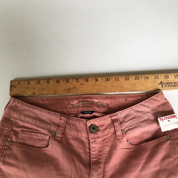New America Eagle Outfitters Coral Skinny Jeans 10 - Picture 6 of 8